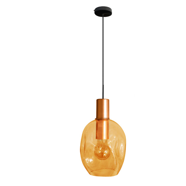 Suspension TOSEL VINGOLF, métal, verre  H100xD20xP20  cm.