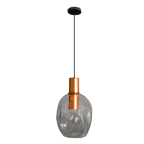 Suspension TOSEL VINGOLF, métal, verre  H100xD20xP20  cm.