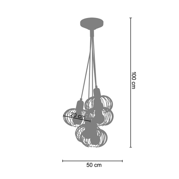 <transcy>Candeeiro de Teto ACTUELLE  46cm - 5 Luz - SKU 20965</transcy>