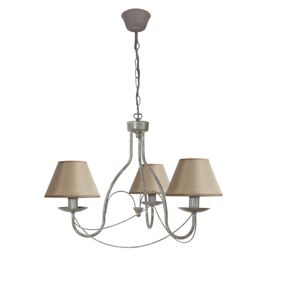 Lustre TOSEL PROVENÇALE, métal, tissu H80xD62xP62  cm.
