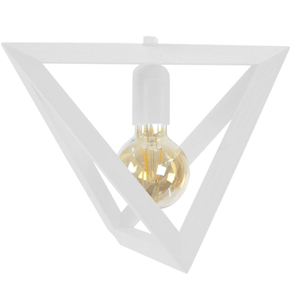 Lustre TOSEL TÉTRAÈDRE A,bois  H90xD25xP100  cm.