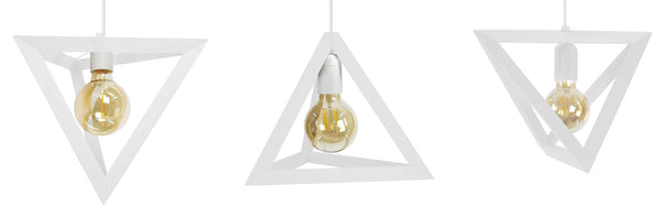 Lustre TOSEL TÉTRAÈDRE A,bois  H90xD25xP100  cm.