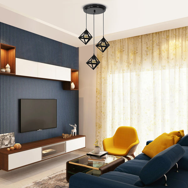 <tc>Candeeiro de Teto OCTAÈDRE B  40cm -3 luzes</tc>