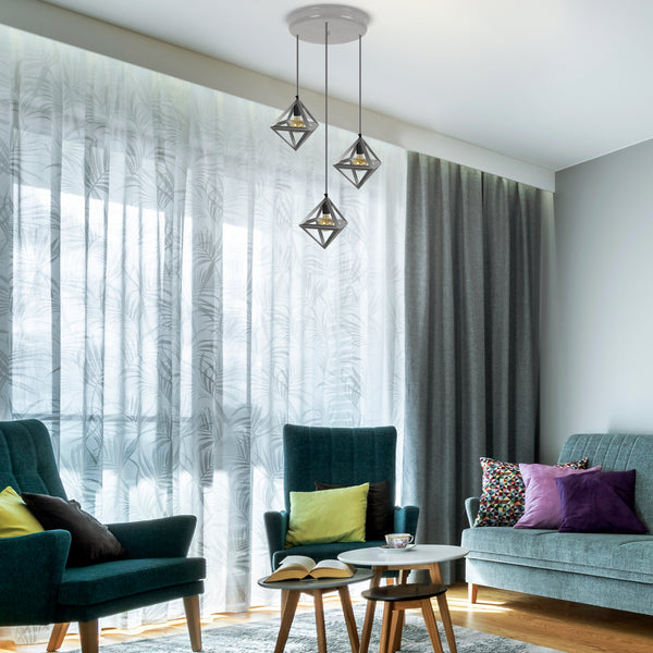 <tc>Candeeiro de Teto OCTAÈDRE B  40cm -3 luzes</tc>