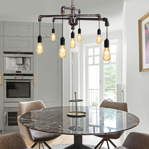 Lustre TOSEL HYDRAULIK L,métal H50xD105xP105  cm.