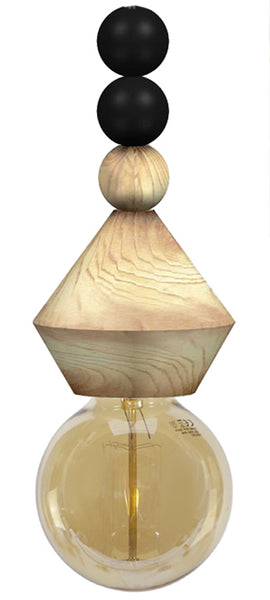 Lustre TOSEL BOULIER,bois , H70xD32xP32  cm.