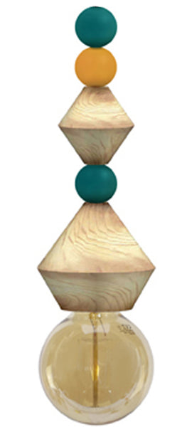 Lustre TOSEL BOULIER,bois , H70xD32xP32  cm.