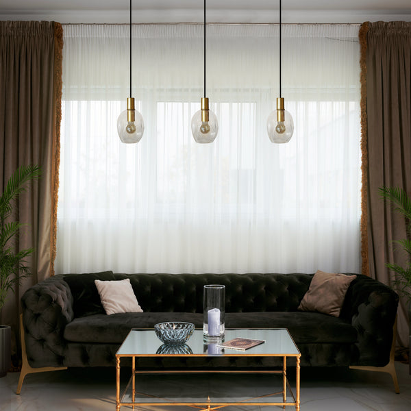 Lustre TOSEL VINGOLF,métal, verre , H100xD20xP60  cm.