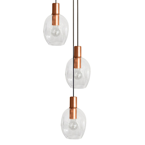 Lustre TOSEL VINGOLF,métal, verre , H100xD60xP60  cm.