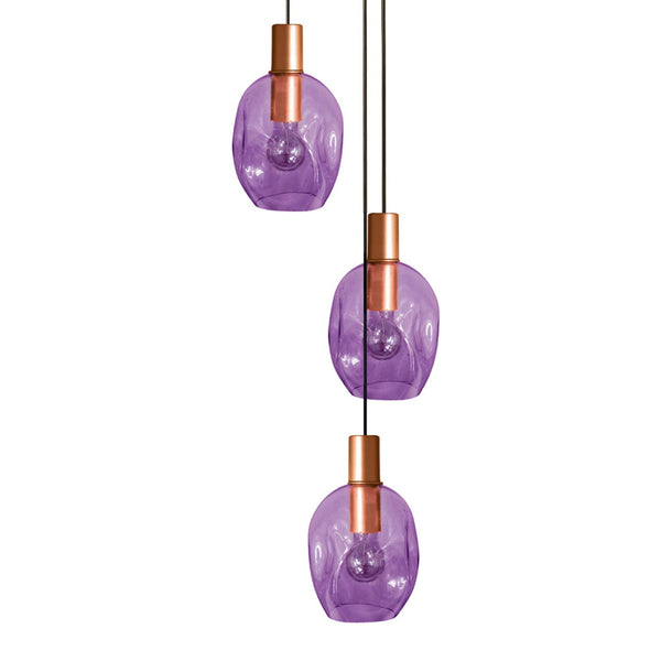 Lustre TOSEL VINGOLF,métal, verre , H100xD60xP60  cm.