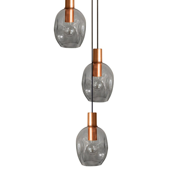 Lustre TOSEL VINGOLF,métal, verre , H100xD60xP60  cm.