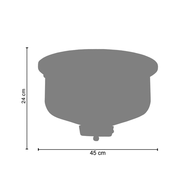<tc>Plafon TACKS  45cm - 2 Luzes </tc>