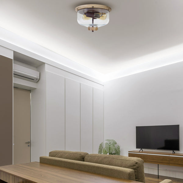 <tc>Plafon TACKS  45cm - 2 Luzes </tc>