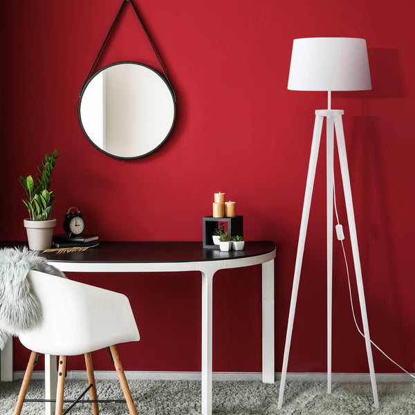 Lampadaire  TOSEL UTGARD bois, tissu H150xD35xP35cm - 1 - Lumière