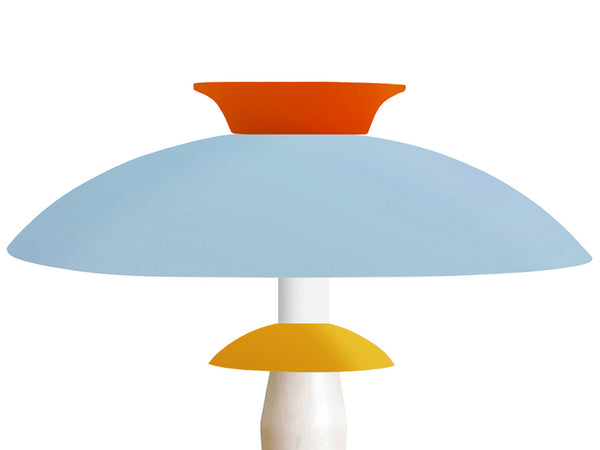 Lampe de salon TOSEL GRETA,métal, bois H57xD40xP40  cm.