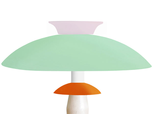 Lampe de salon TOSEL GRETA,métal, bois H57xD40xP40  cm.