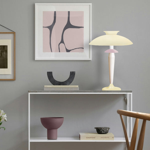 Lampe de salon TOSEL GRETA,métal, bois H57xD40xP40  cm.