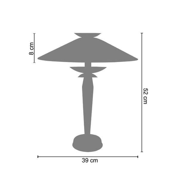Lampe a poser TOSEL KARIN,métal,bois , H52xD40xP40  cm.