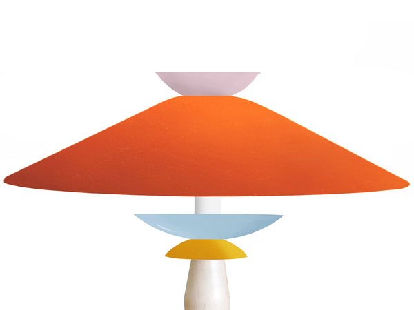 Lampe a poser TOSEL KARIN,métal,bois , H52xD40xP40  cm.