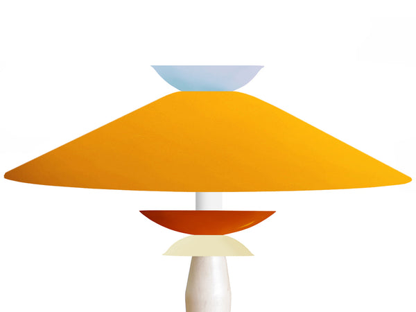 Lampe a poser TOSEL KARIN,métal,bois , H52xD40xP40  cm.
