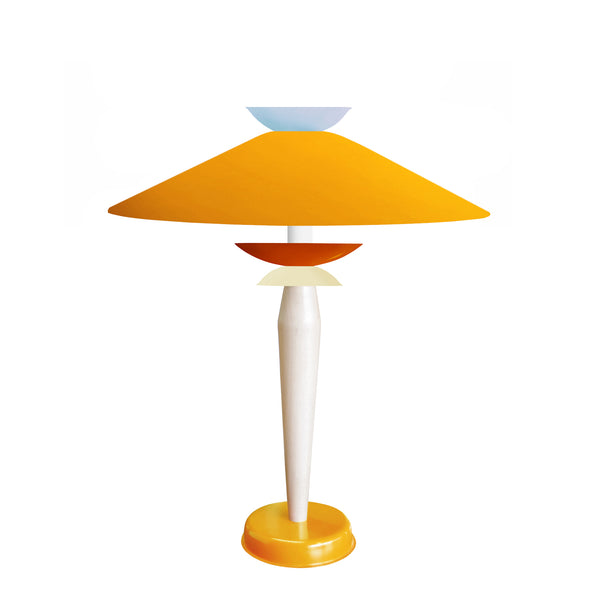 Lampe a poser TOSEL KARIN,métal,bois , H52xD40xP40  cm.