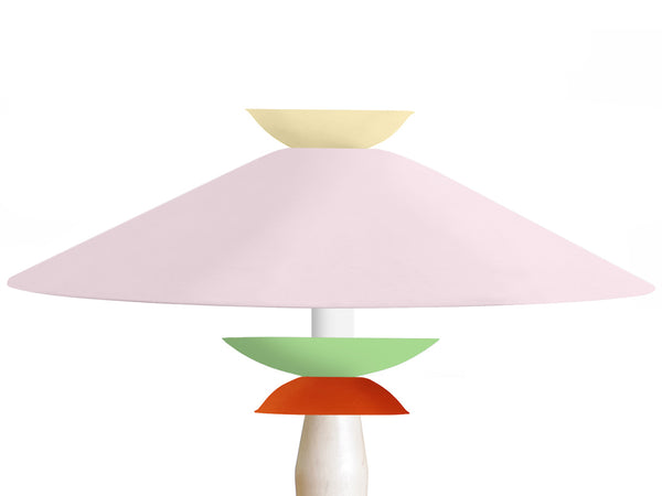 Lampe a poser TOSEL KARIN,métal,bois , H52xD40xP40  cm.