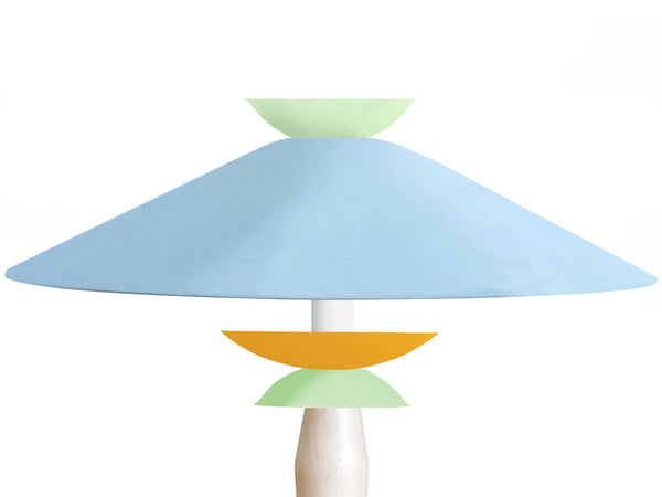 Lampe a poser TOSEL KARIN,métal,bois , H52xD40xP40  cm.