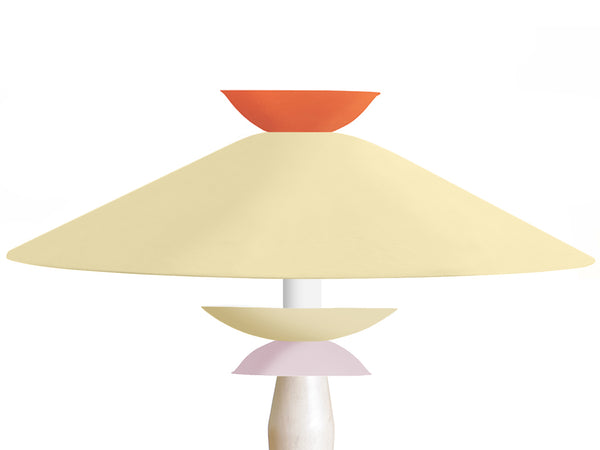 Lampe a poser TOSEL KARIN,métal,bois , H52xD40xP40  cm.