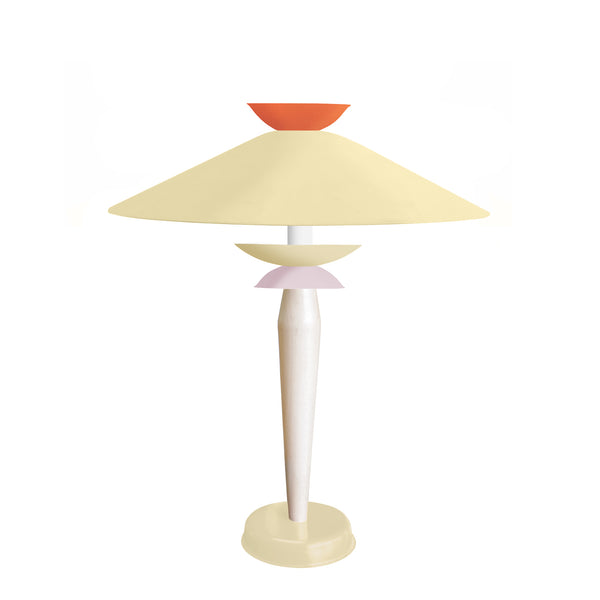 Lampe a poser TOSEL KARIN,métal,bois , H52xD40xP40  cm.