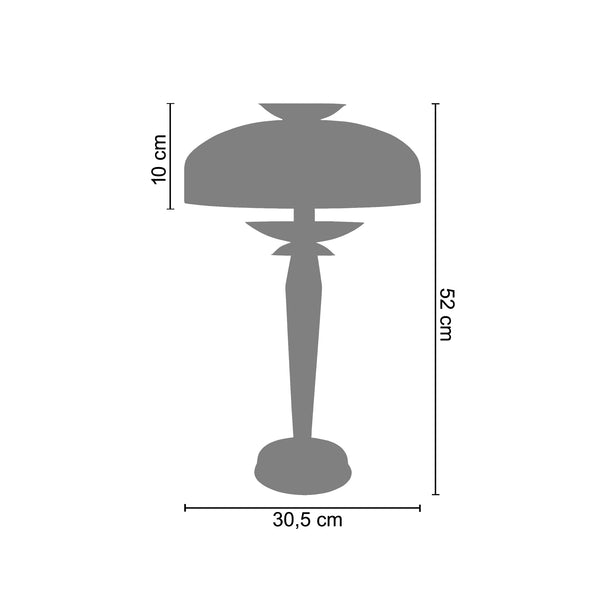Lampe a poser TOSEL CILLA,métal, H52xD30,5xP30,5  cm.