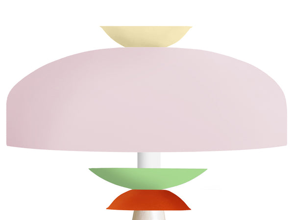 Lampe a poser TOSEL CILLA,métal, H52xD30,5xP30,5  cm.