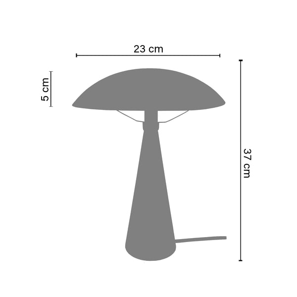 Lampe de chevet TOSEL ALVA,métal,bois, H37xD23,5xP23,5  cm.