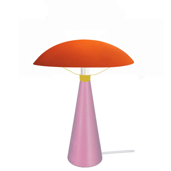 Lampe de chevet TOSEL ALVA,métal,bois, H37xD23,5xP23,5  cm.