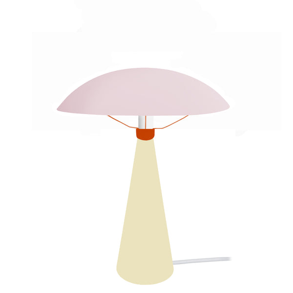 Lampe de chevet TOSEL ALVA,métal,bois, H37xD23,5xP23,5  cm.