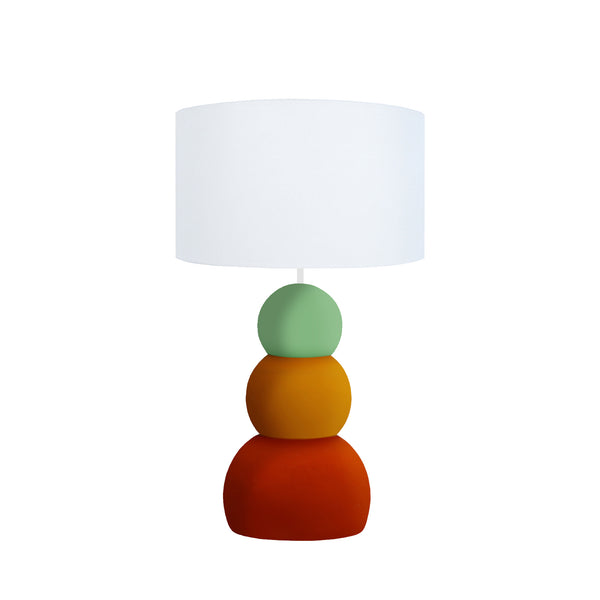 Lampe de chevet TOSEL PETITE MILLA,métal,tissu , H31xD16xP16  cm.