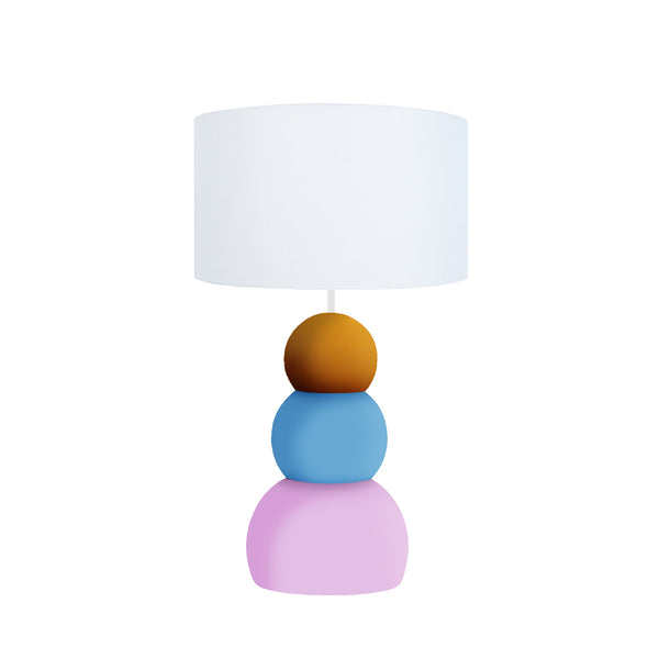 Lampe de chevet TOSEL PETITE MILLA,métal,tissu , H31xD16xP16  cm.