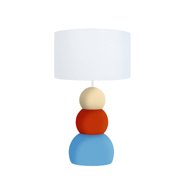 Lampe de chevet TOSEL PETITE MILLA,métal,tissu , H31xD16xP16  cm.