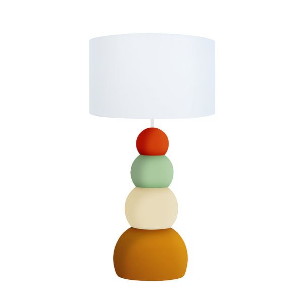 Lampe de chevet TOSEL MILLA,métal, tissu , H36,5xD25xP25  cm.