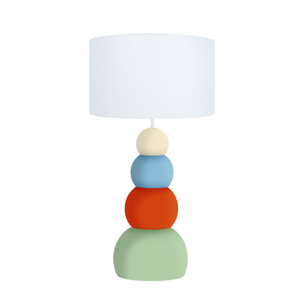 Lampe de chevet TOSEL MILLA,métal, tissu , H36,5xD25xP25  cm.