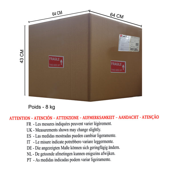 Lustre TOSEL HYDRAULIK L,métal H50xD105xP105  cm.