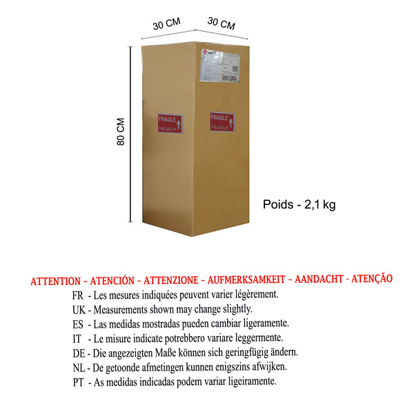 Lustre TOSEL TÉTRAÈDRE A,bois  H90xD25xP100  cm.