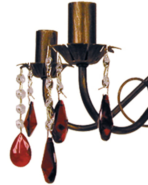 Lustre TOSEL PAMPILLES,métal, verre , H70xD60xP60  cm.