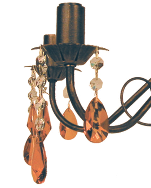 Lustre TOSEL PAMPILLES,métal, verre , H70xD60xP60  cm.