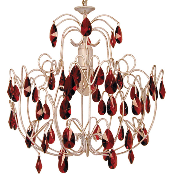 Lustre TOSEL PAMPILLES,métal, verre , H80xD44xP44  cm.