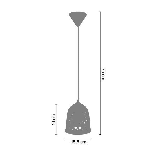 <tc>Suspensão LOULÉ  15,5cm - 1 Luz  </tc>