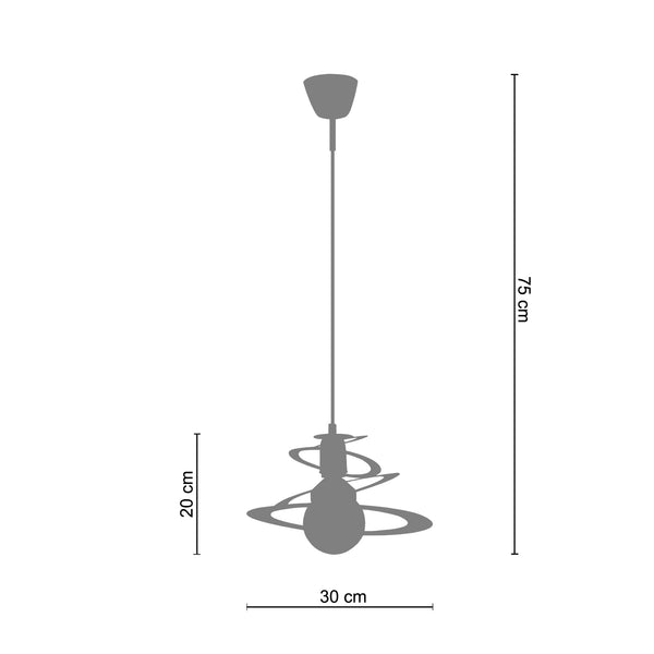 <tc>Suspensão LOKI  30cm - 1 Luz  </tc>