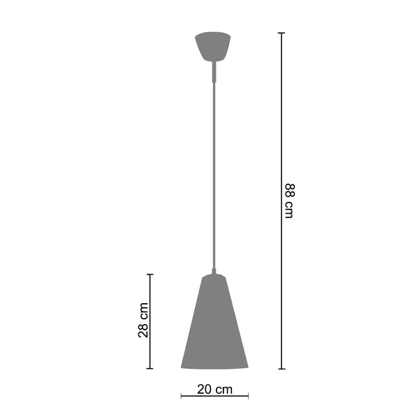 <tc>Suspensão FUNNEL  20cm - 1 Luz  </tc>