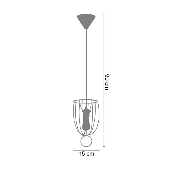 <transcy>Suspensão NAUPLIE  16cm - 1 Luz </transcy>