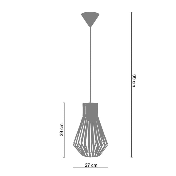 <tc>Suspensão LAM. ZURICK  27cm - 1 Luz  </tc>
