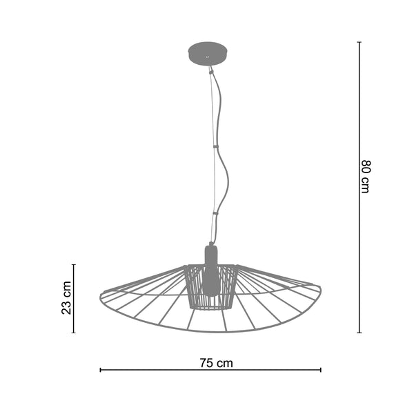 Suspension TOSEL LADY MARY 100cm - 1 Lumière